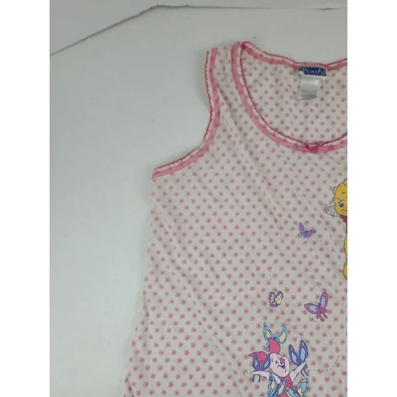 Vintage Winnie the Pooh Sleeveless Night Gown Sleepwear Pooh Piglet Size M Top‎ - Picture 8 of 15